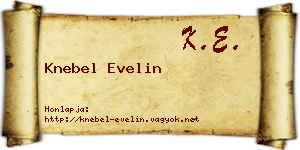 Knebel Evelin névjegykártya